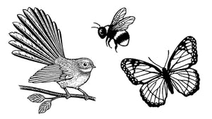 Birds Bees + Butterflies Stamps