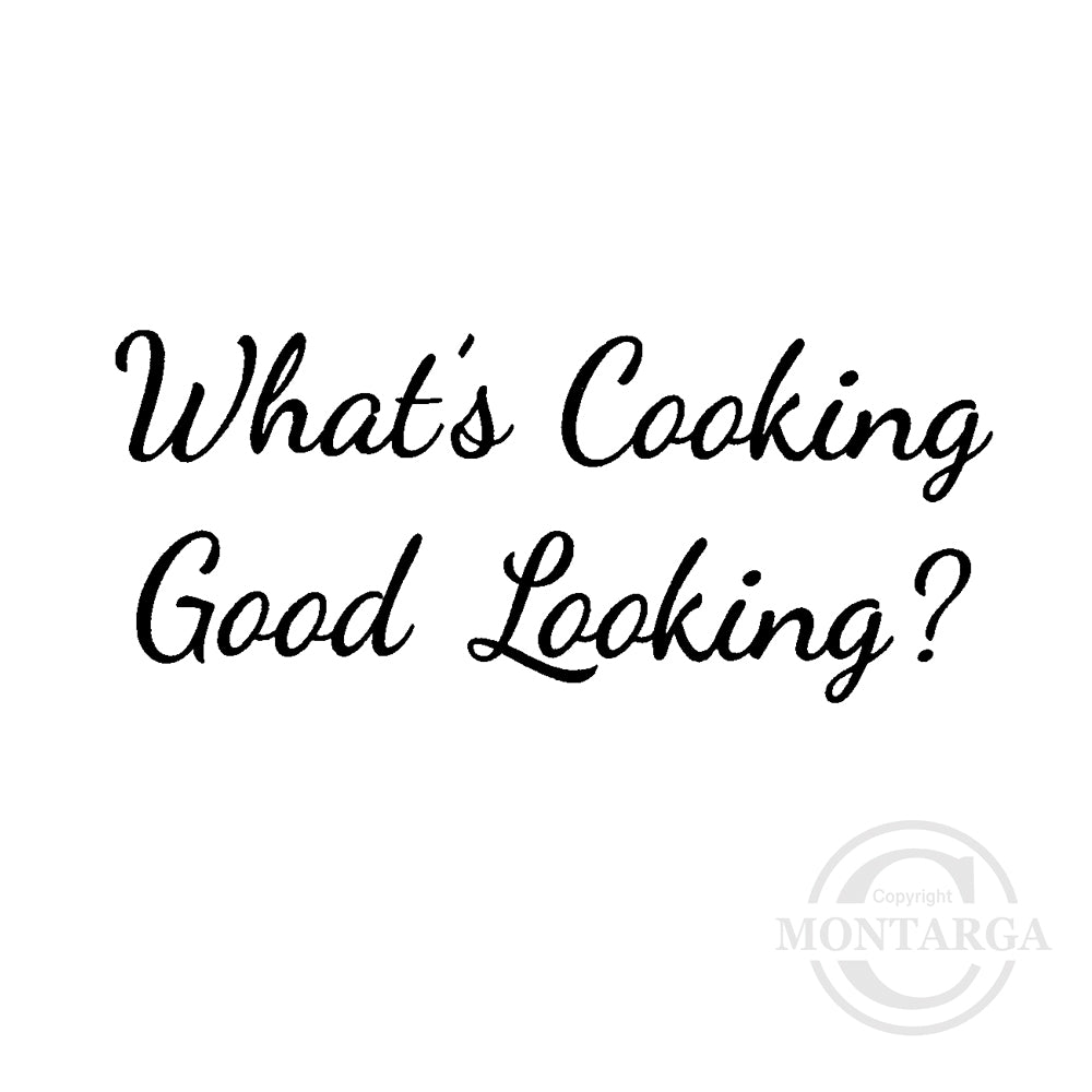 0119 B - What's Cooking Good Looking Wording Rubber Stamp