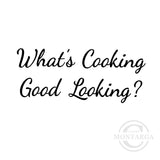 0119 B - What's Cooking Good Looking Wording Rubber Stamp