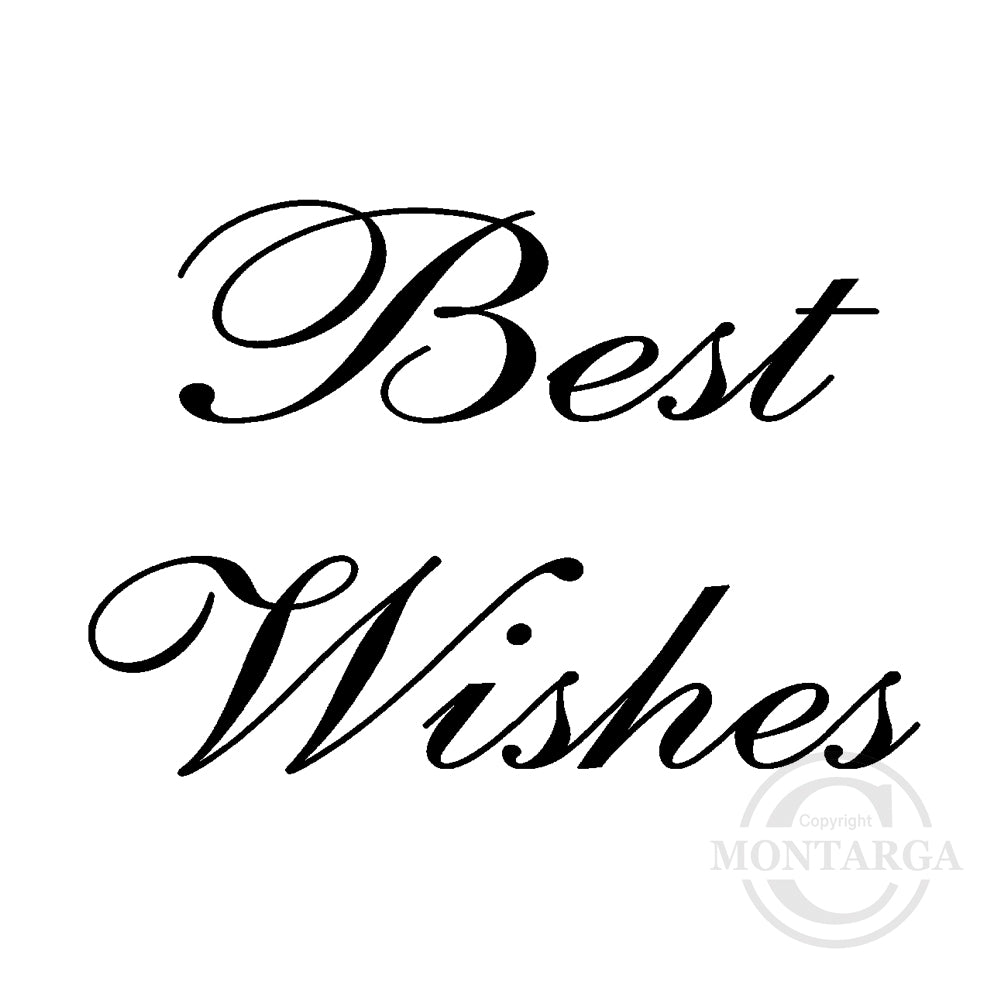 0120 D - Best Wishes Wording Rubber Stamps