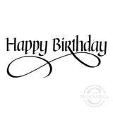 0149 B or FF - Happy Birthday Wording Rubber Stamp