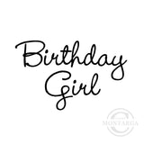 0186 D - Birthday Girl Wording Rubber Stamp