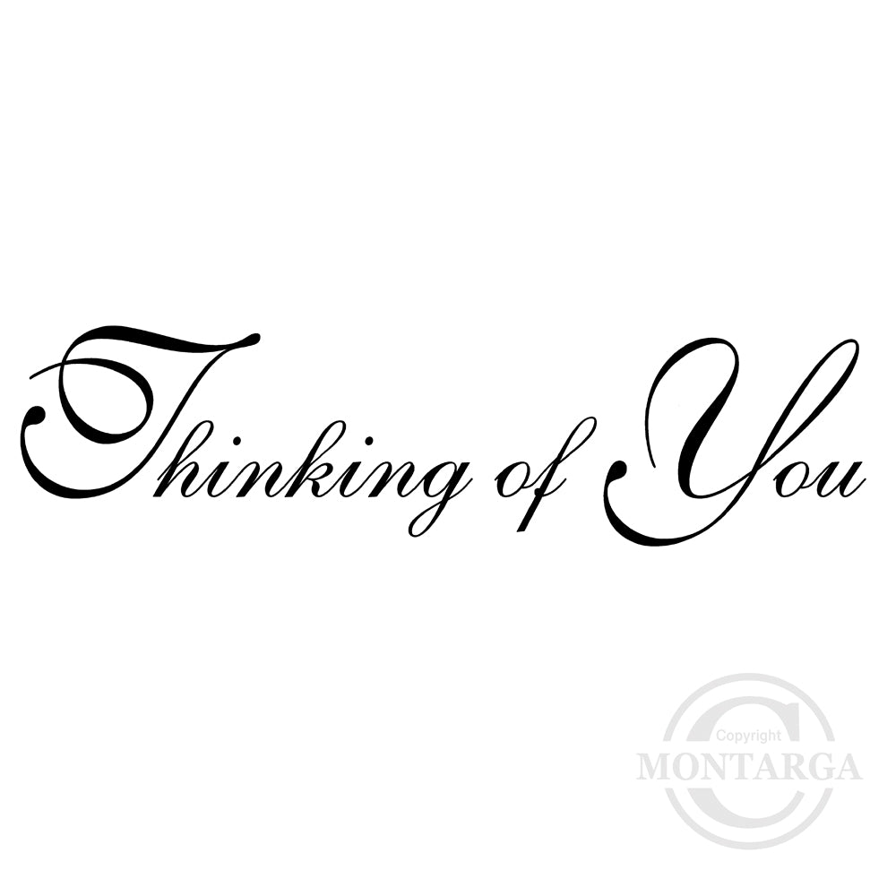 0289 BB - Thinking of You Wording Rubber Stamp