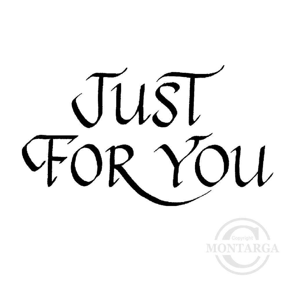 0296 E - Just For You Wording Rubber Stamp