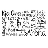 0303 GG - Kia Ora Greetings Wording Rubber Stamp