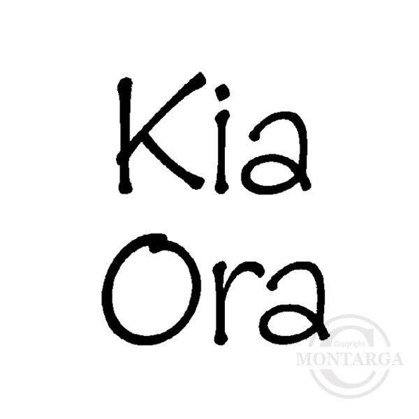 0310 A - Kia Ora Wording Rubber Stamp