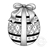 0345 G - Easter Egg Rubber Stamp