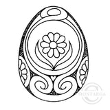 0349 C or F - Easter Egg Rubber Stamp