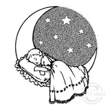 0366 G - Baby in Moon Rubber Stamp