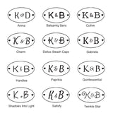 0371 B Oval Border - Personalised Initials Rubber Stamp