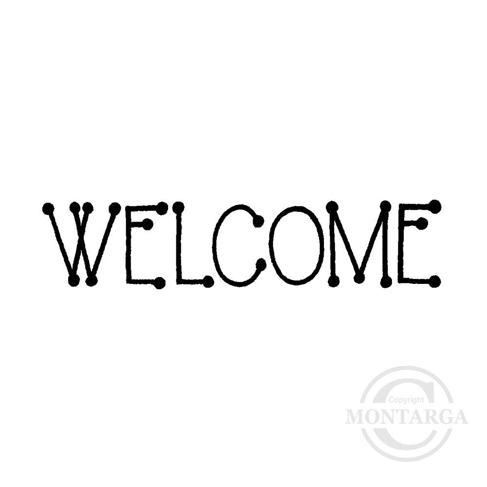 0376 B - Welcome Wording Rubber Stamp