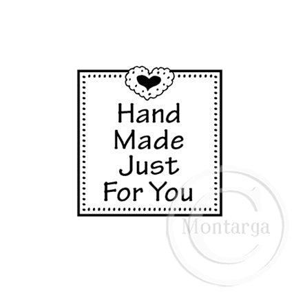0404 A - Hand Made Just For You Rubber Stamp