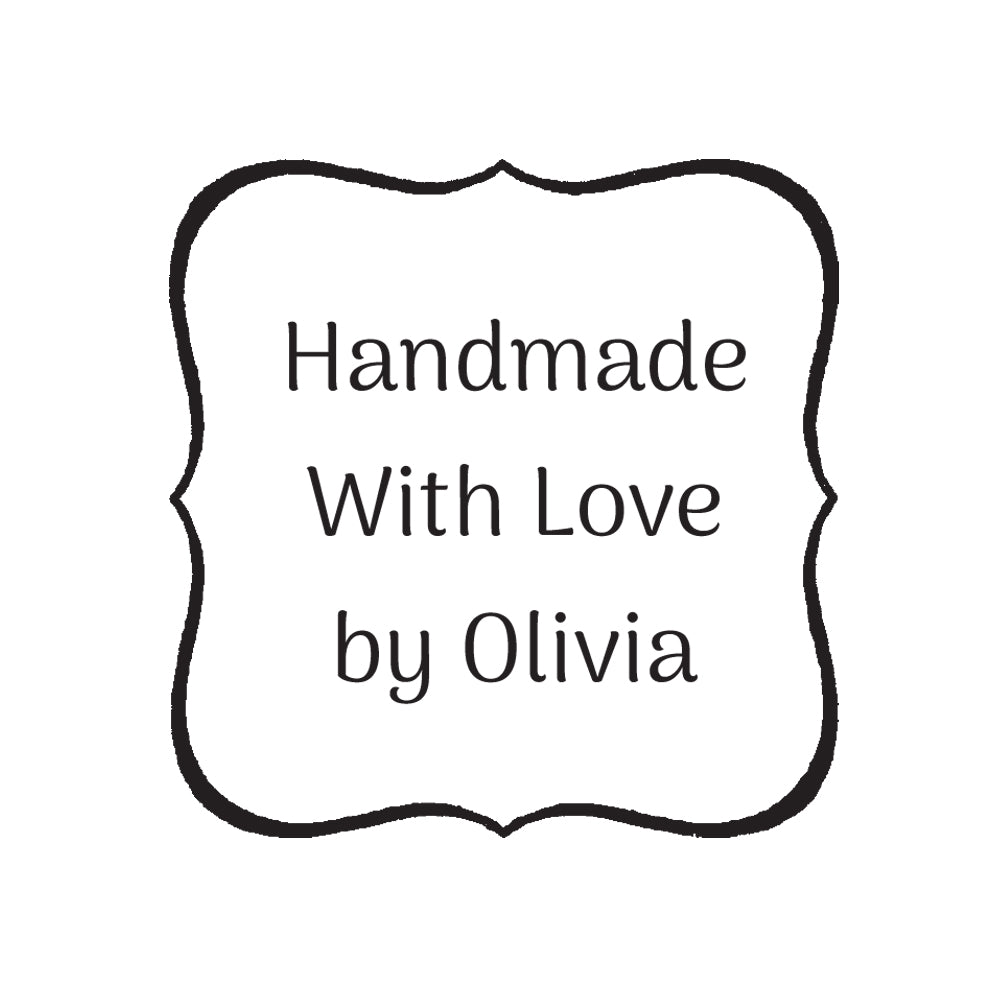 0411 C Curvy Frame - Personalised Rubber Stamp