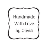 0411 C Curvy Frame - Personalised Rubber Stamp