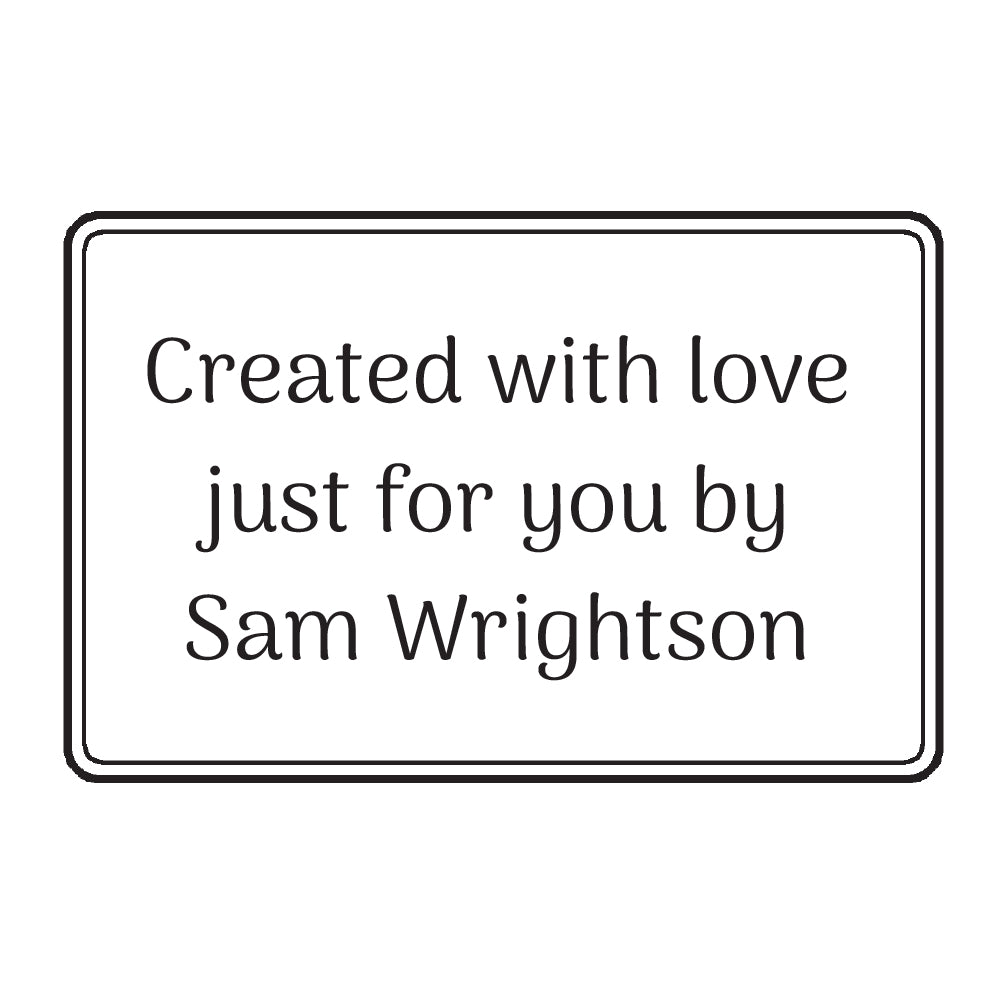 0478 E Plain Frame - Personalised Rubber Stamp
