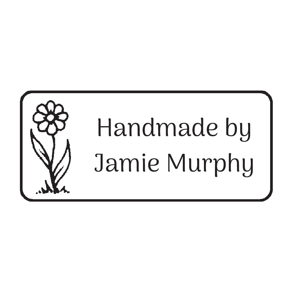 0493 B Daisy Frame - Personalised Rubber Stamp
