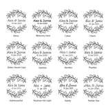 0502 D or F Sprig Frame - Personalised Wedding Rubber Stamp