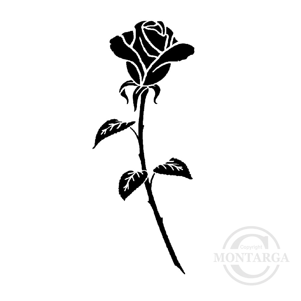 0545 B or FF - Solid Rose Rubber Stamp