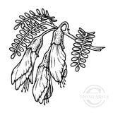 0602 G Kowhai Rubber Stamp