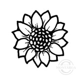 0622 A or C - Sunflower Head Rubber Stamp