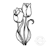 0629 FF - Tulips Rubber Stamp