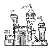 0814 G - Castle Rubber Stamp