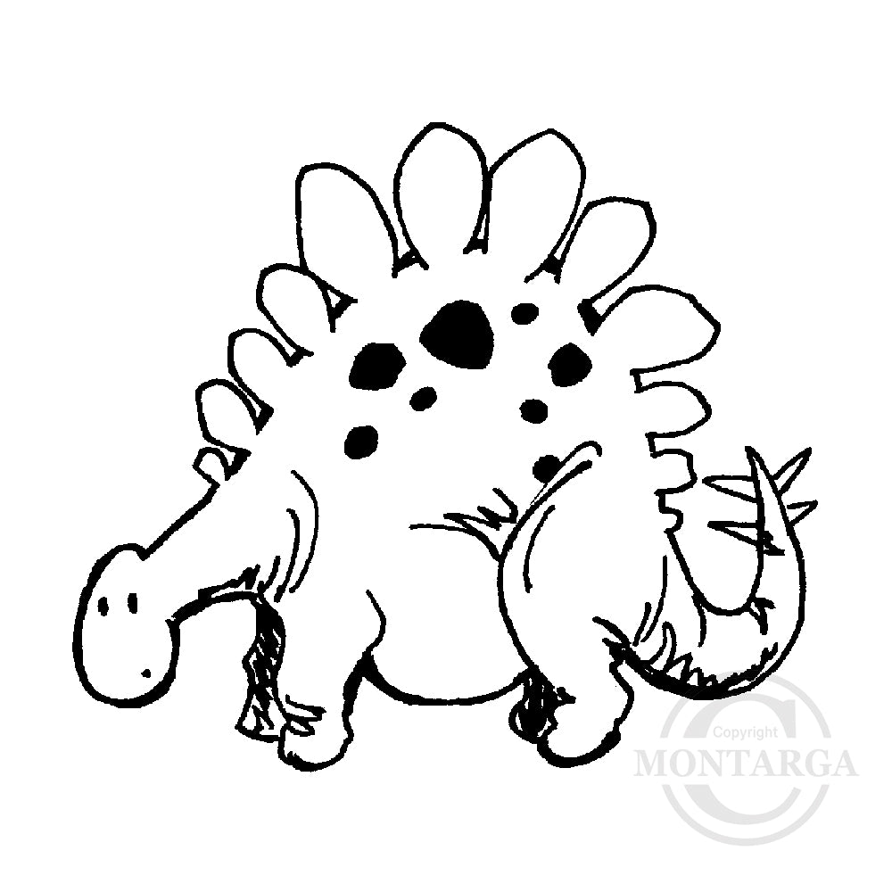 0816 C - Dinosaur Rubber Stamp