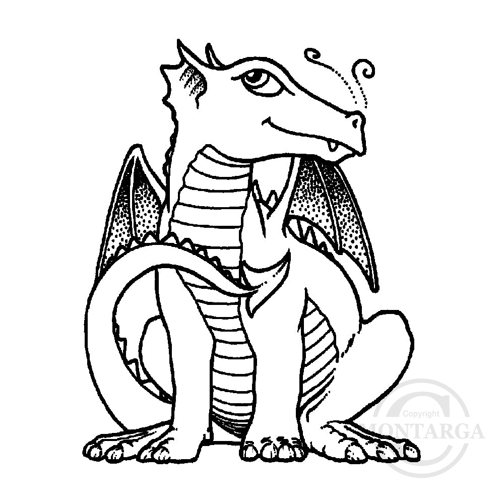 0829 C - Dragon Rubber Stamp