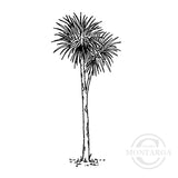 0940 B or FF - Cabbage Tree Rubber Stamp
