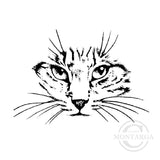 1017 F - Cat Face Rubber Stamp