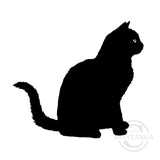 1057 D - Silhouette Cat Rubber Stamp