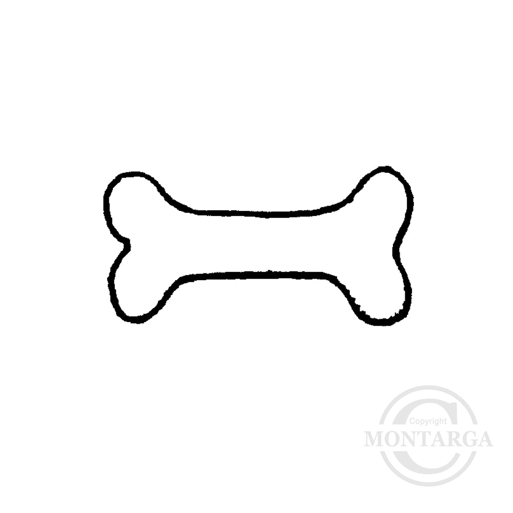 1107 A - Dog Bone Rubber Stamp