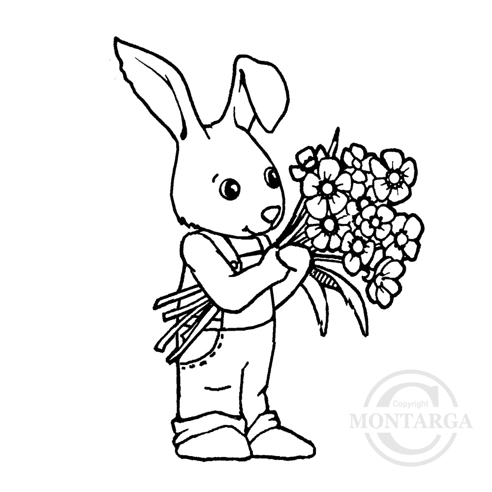 1117 F - Rabbit Rubber Stamp