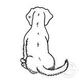 1148 E - Back of Dog Rubber Stamp