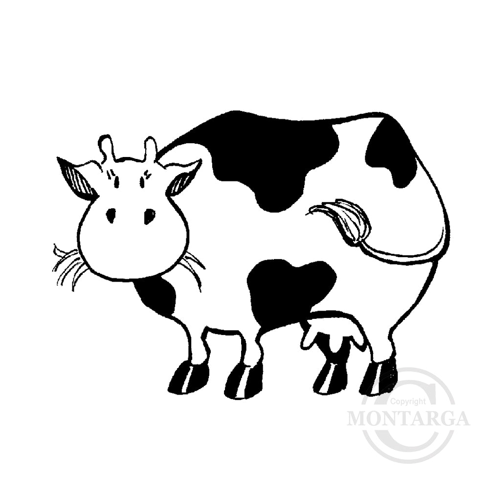 1201 C - Cow Rubber Stamp