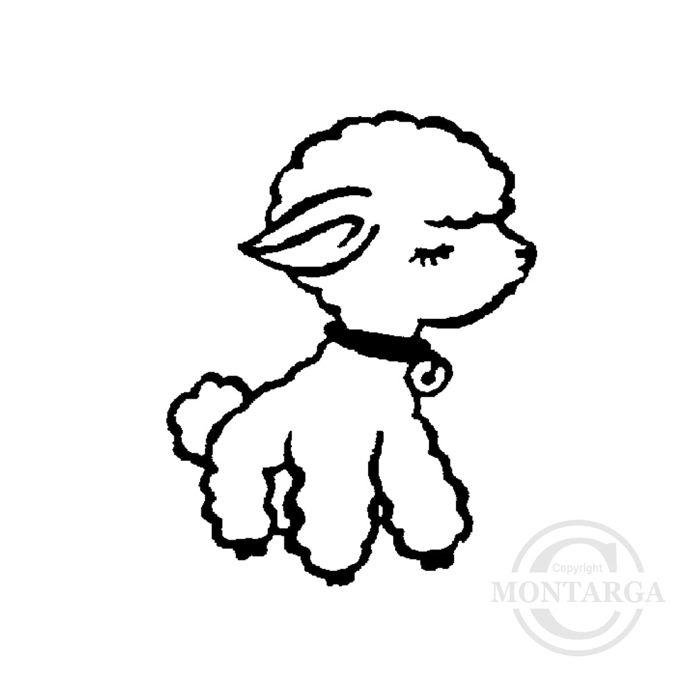 1214 A - Lamb Rubber Stamp