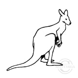 1233 D - Kangaroo Rubber Stamp