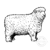 1261 C - Sheep Rubber Stamp