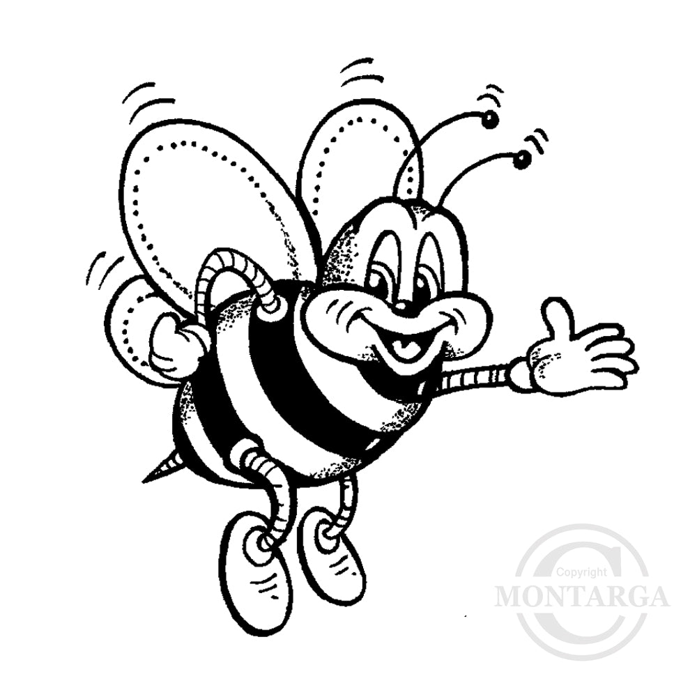 1262 F or C Boy Bee Rubber Stamp