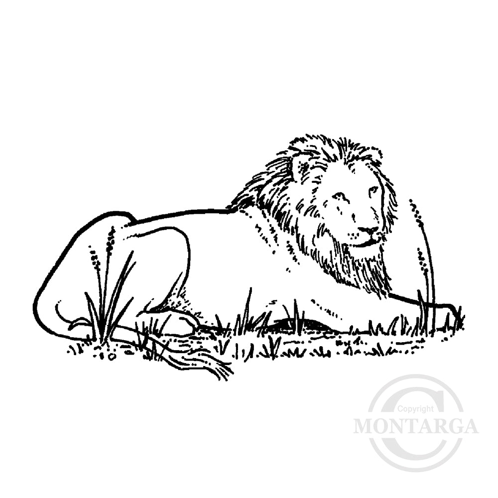 1272 FF - Lion Rubber Stamp