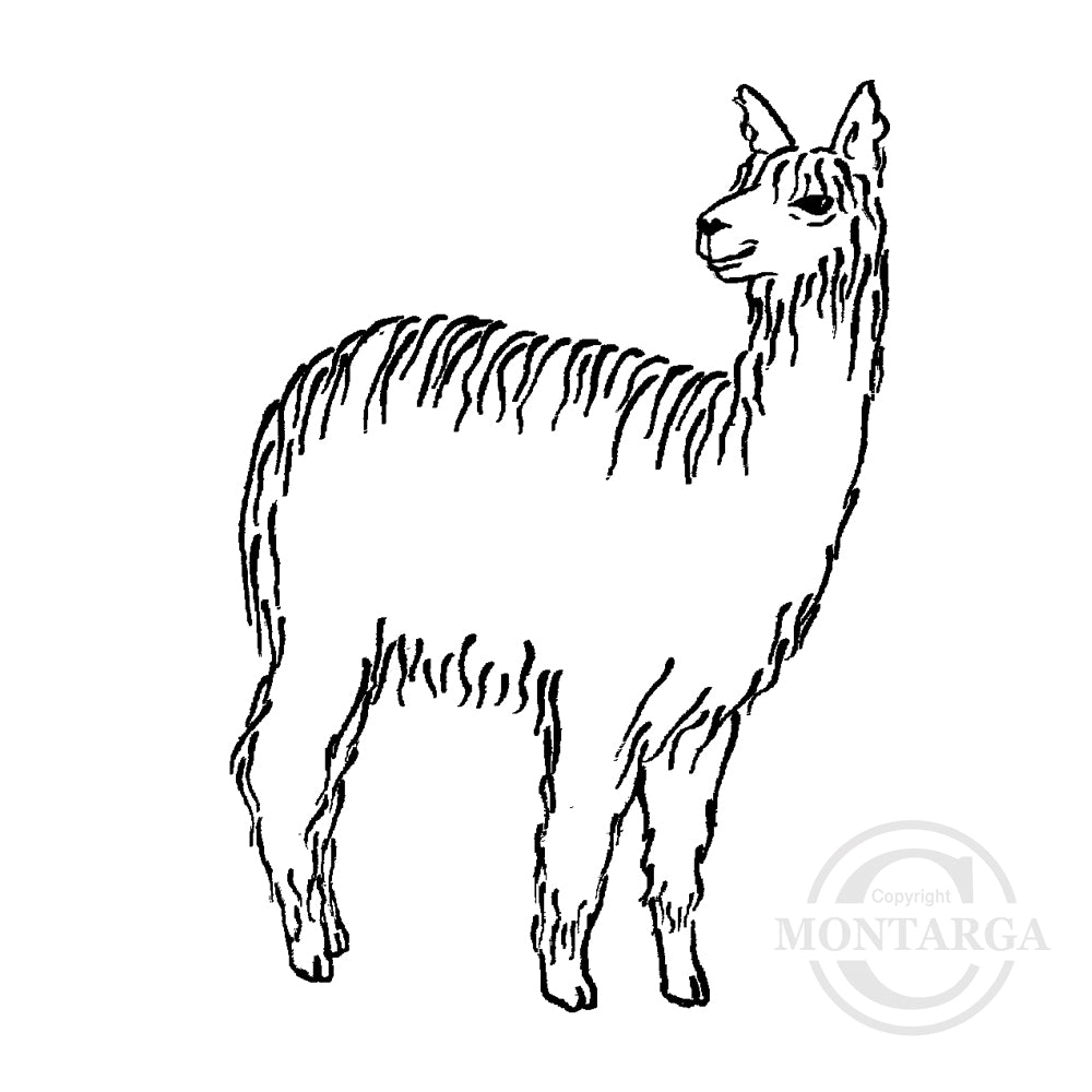 1281 D - Alpaca Rubber Stamp