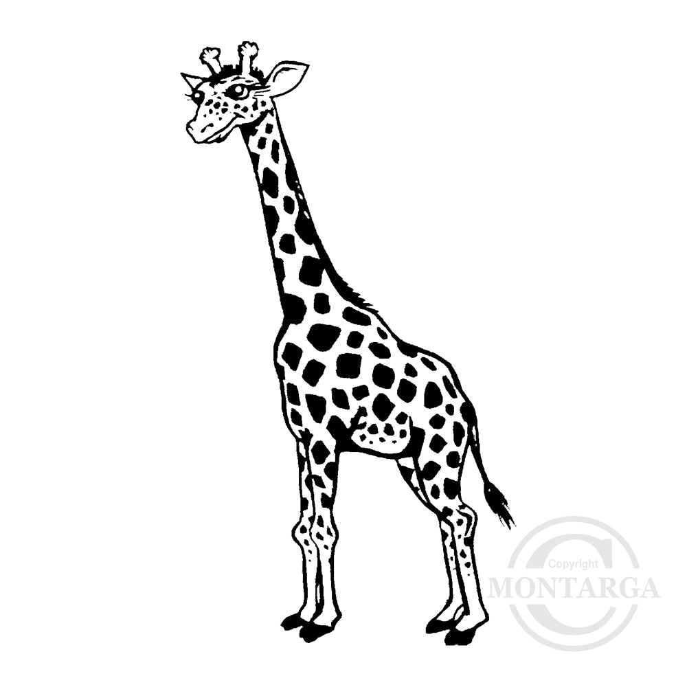 1284 FF - Giraffe Rubber Stamp