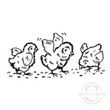 1355 B Chicks Rubber Stamp