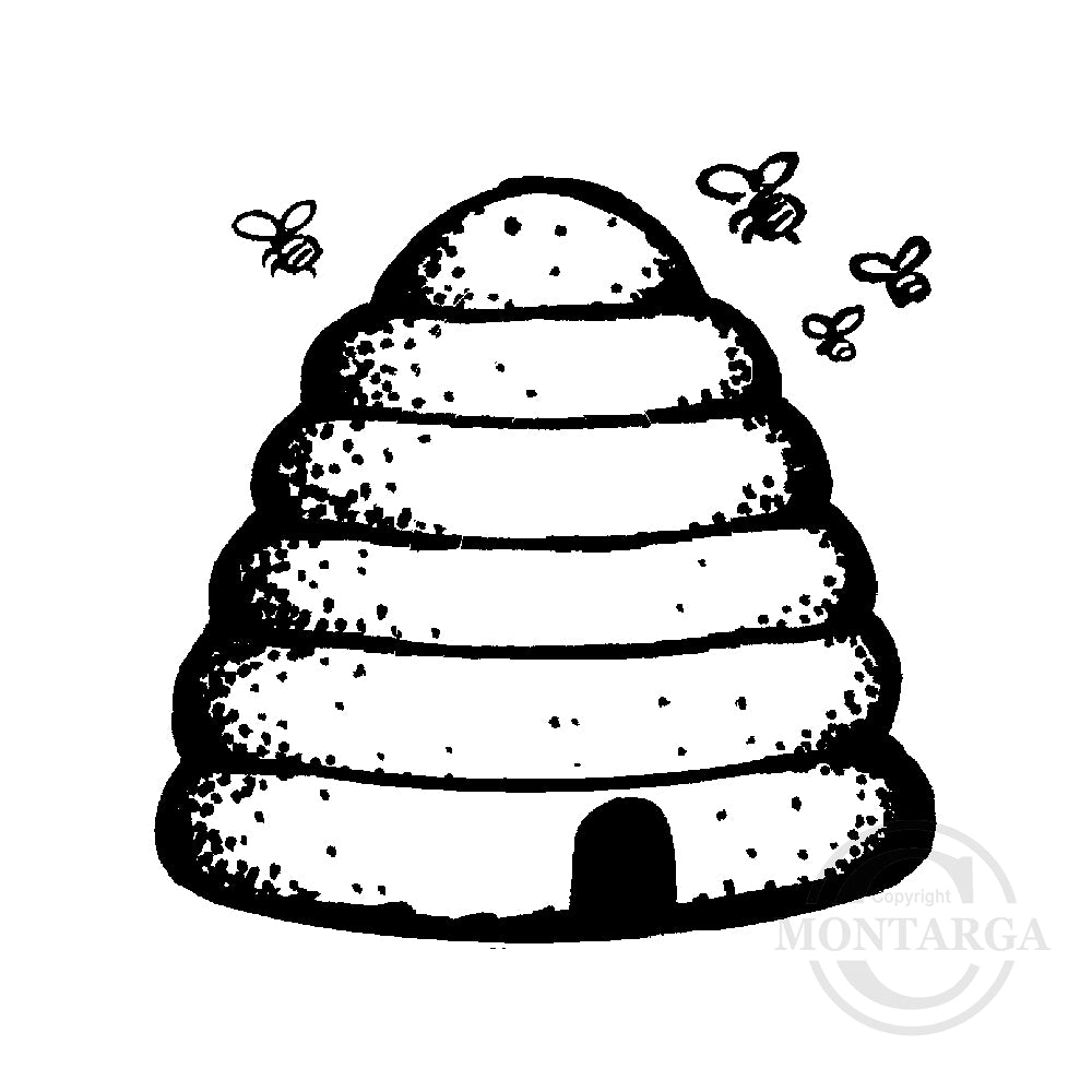 1360 F or C - Beehive Rubber Stamp