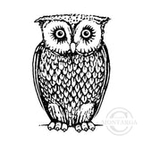 1385 D Owl Rubber Stamp