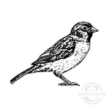 1386 D Sparrow Rubber Stamp