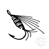 1462 A - Fishing Hook Fly Rubber Stamp