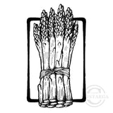 1651 E - Asparagus Rubber Stamp