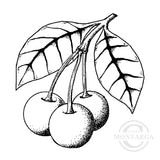 1668 G - Cherries Rubber Stamp