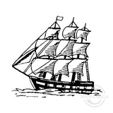 1719 C or F - Ship Rubber Stamp